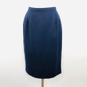 Pendleton Navy Virgin Wool Pencil Skirt  |  Womens